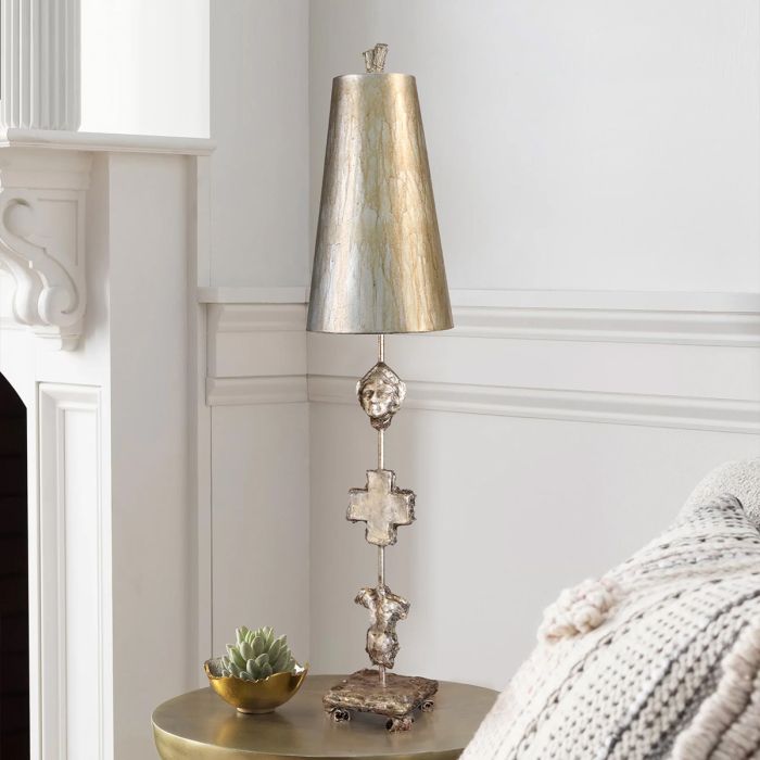 Elstead Lighting Fragment 1 Light Table Lamp - Aged Silver