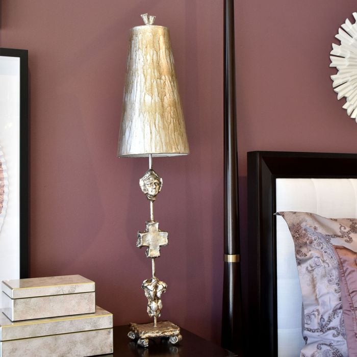 Elstead Lighting Fragment 1 Light Table Lamp - Aged Silver