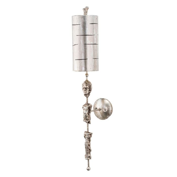 elstead lighting Fragment 1 Light Wall Light - Silver leaf