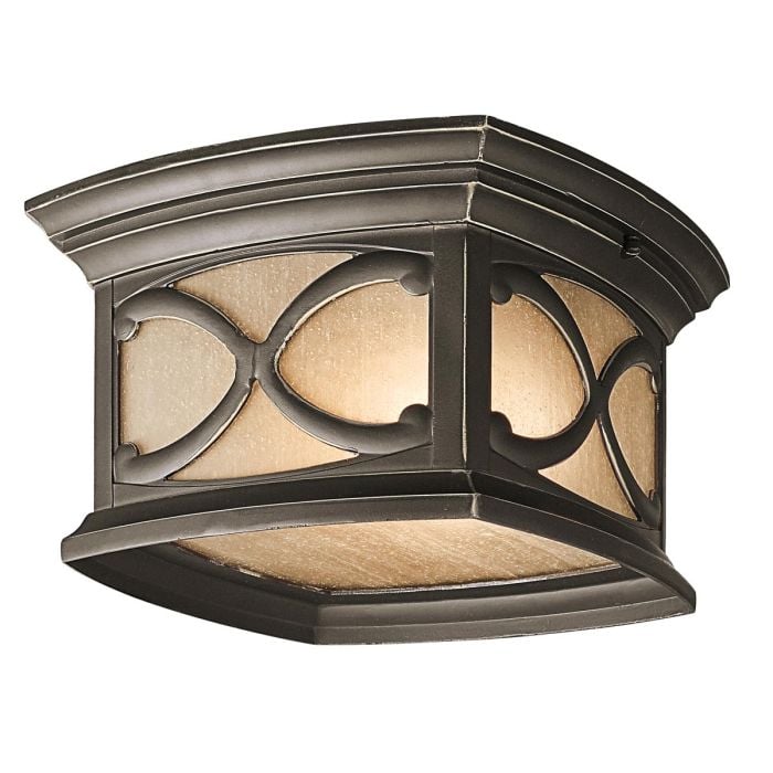 elstead lighting Franceasi 2 Light Flush - Olde Bronze