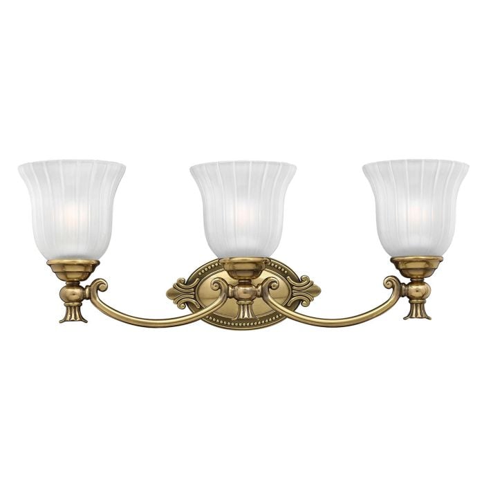 elstead lighting Francoise 3 Light Wall Light - Burnished Brass