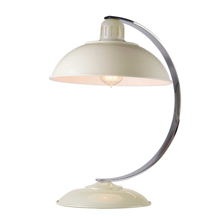 elstead lighting Franklin 1 Light Desk Lamp - Oyster White with Cream Shade