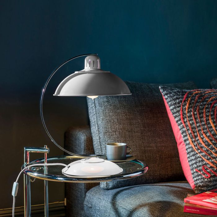 Elstead Lighting Franklin 1 Light Desk Lamp - Tarpaulin Grey With Grey Shade