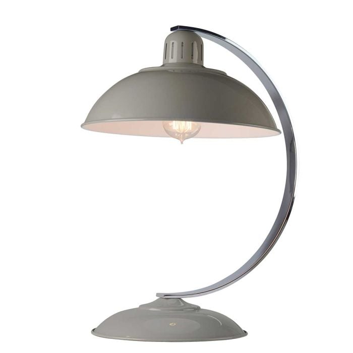 elstead lighting Franklin 1 Light Desk Lamp - Tarpaulin Grey with Grey Shade