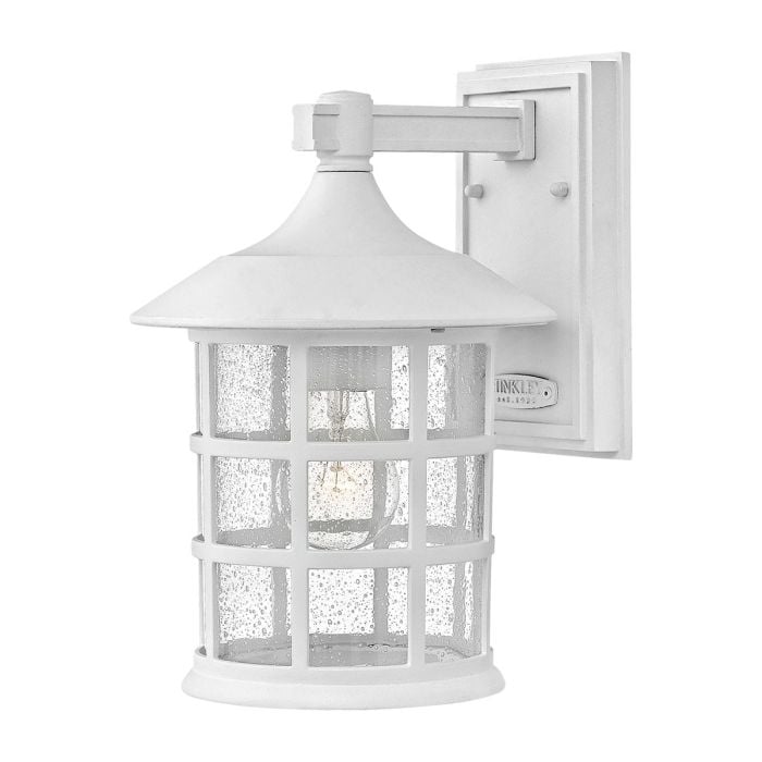elstead lighting Freeport 1 Light Medium Wall Lantern - Textured White