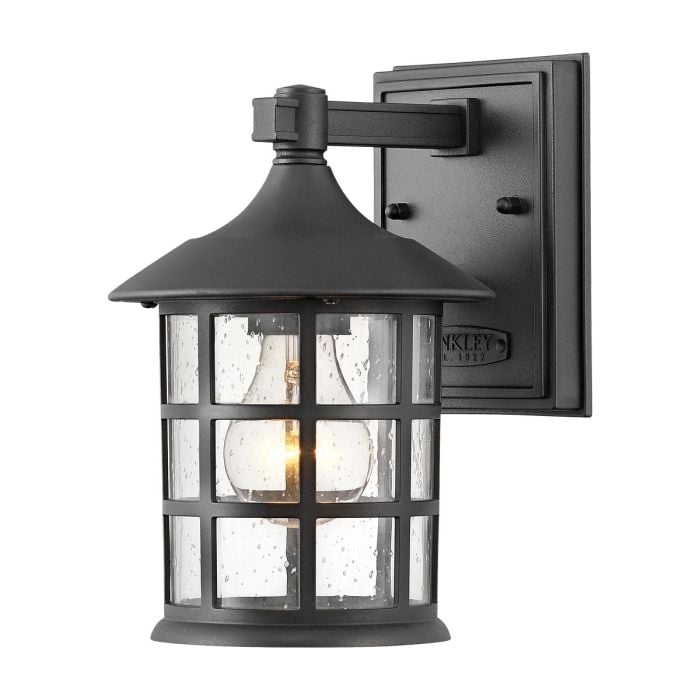elstead lighting Freeport 1 Light Small Wall Lantern - Textured Black