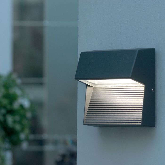 Elstead Lighting Freyr Square 1 Light Wall Light - Graphite