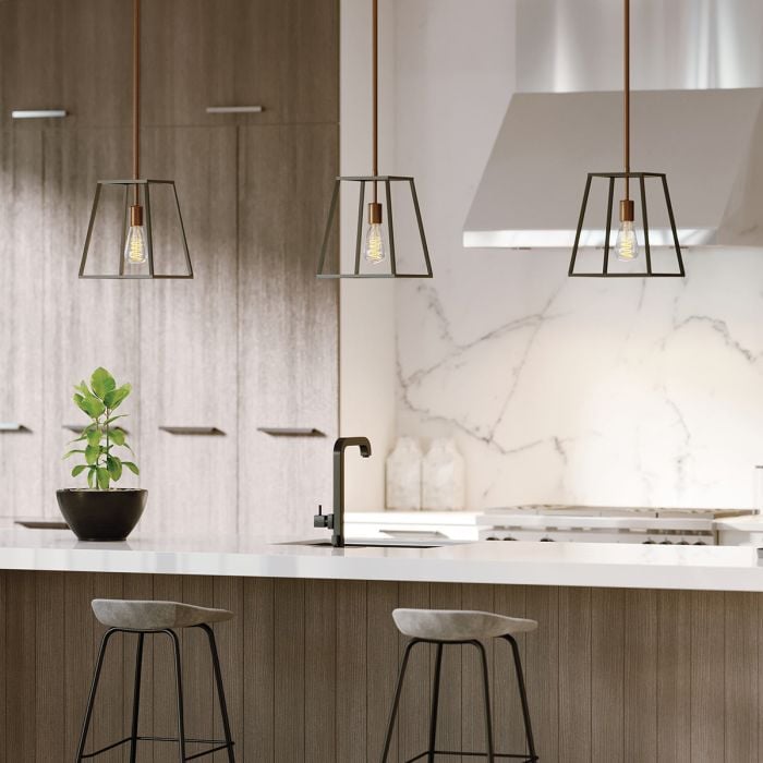 Elstead Lighting Fulton 1 Light Pendant - Bronze And Brass