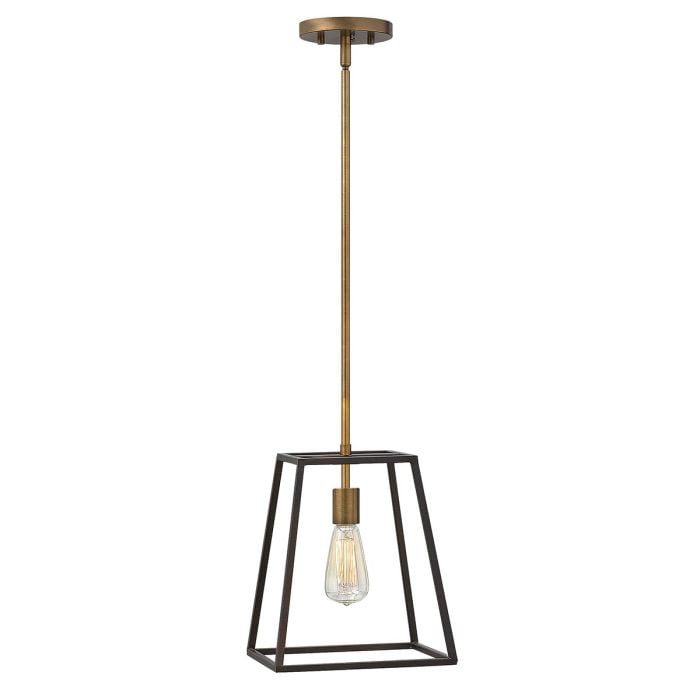 elstead lighting Fulton 1 Light Pendant - Bronze and Brass