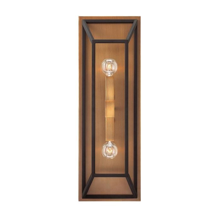 elstead lighting Fulton 2 Light Wall Light - Bronze and Brass