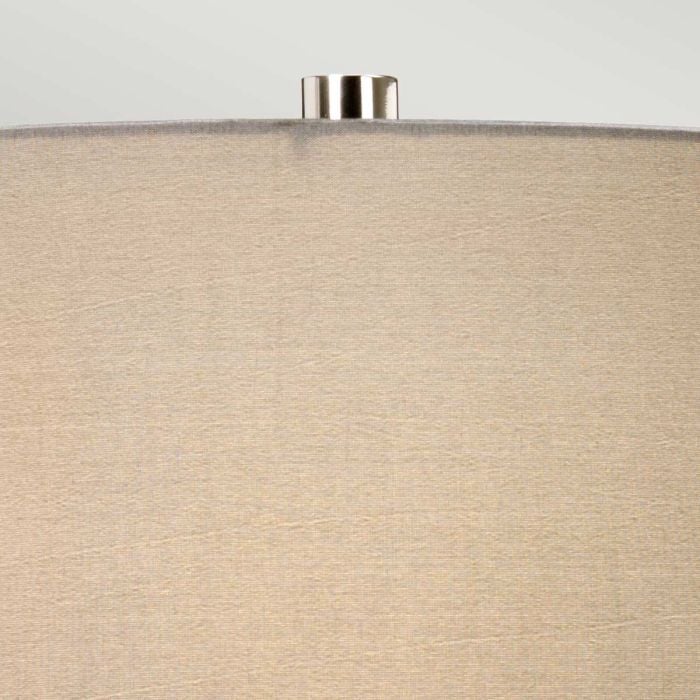 Elstead Lighting Fulwell 1 Light Table Lamp - White Gloss And Matt Grey With Dark Grey Shade