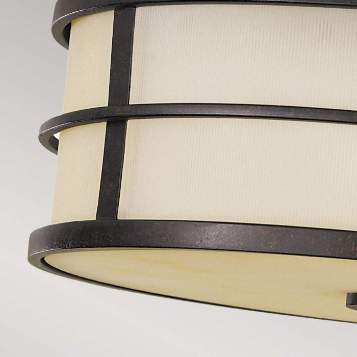 Elstead Lighting Fusion 3 Light Flush - Grecian Bronze