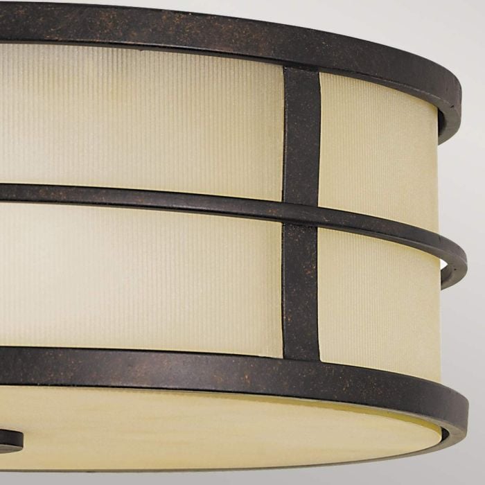 Elstead Lighting Fusion 3 Light Flush - Grecian Bronze