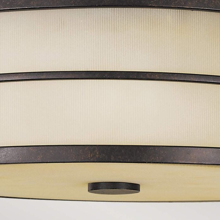 Elstead Lighting Fusion 3 Light Flush - Grecian Bronze