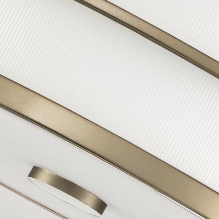 Elstead Lighting Fusion 3 Light Flush - Painted Natural Brass