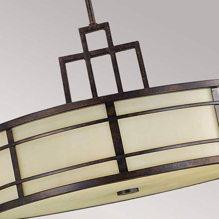 Elstead Lighting Fusion 3 Light Pendant - Grecian Bronze