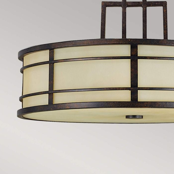 Elstead Lighting Fusion 3 Light Pendant - Grecian Bronze