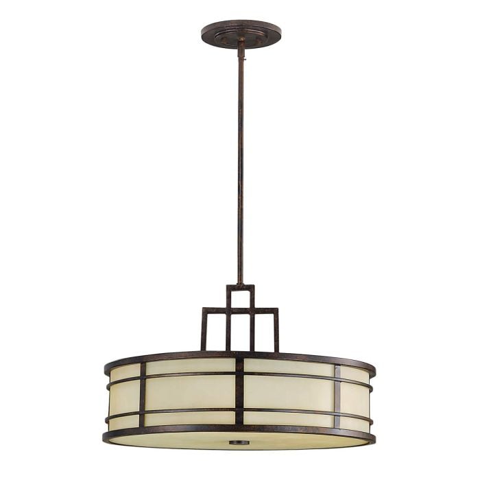 elstead lighting Fusion 3 Light Pendant - Grecian Bronze