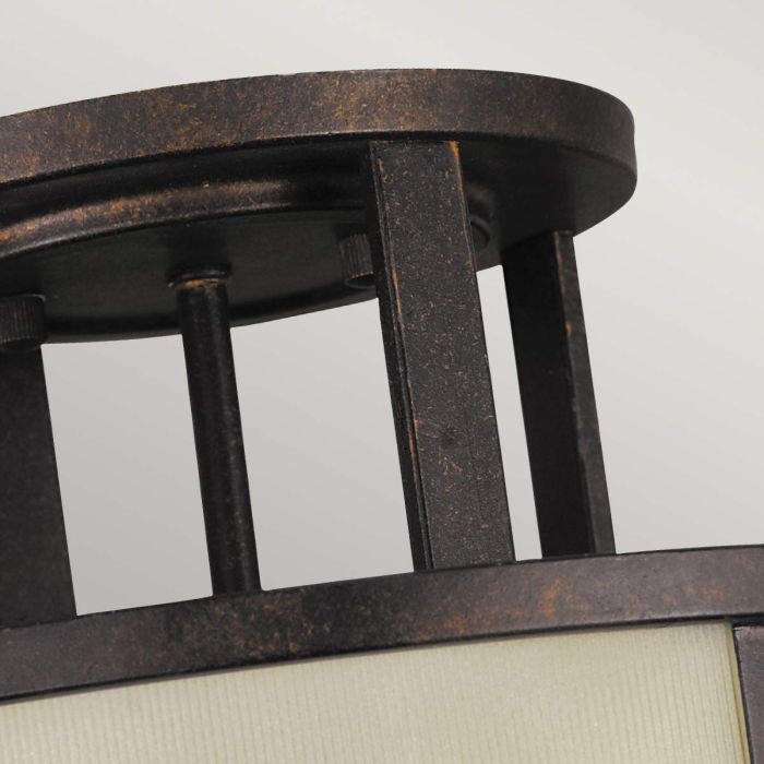 Elstead Lighting Fusion 3 Light Semi-Flush - Grecian Bronze