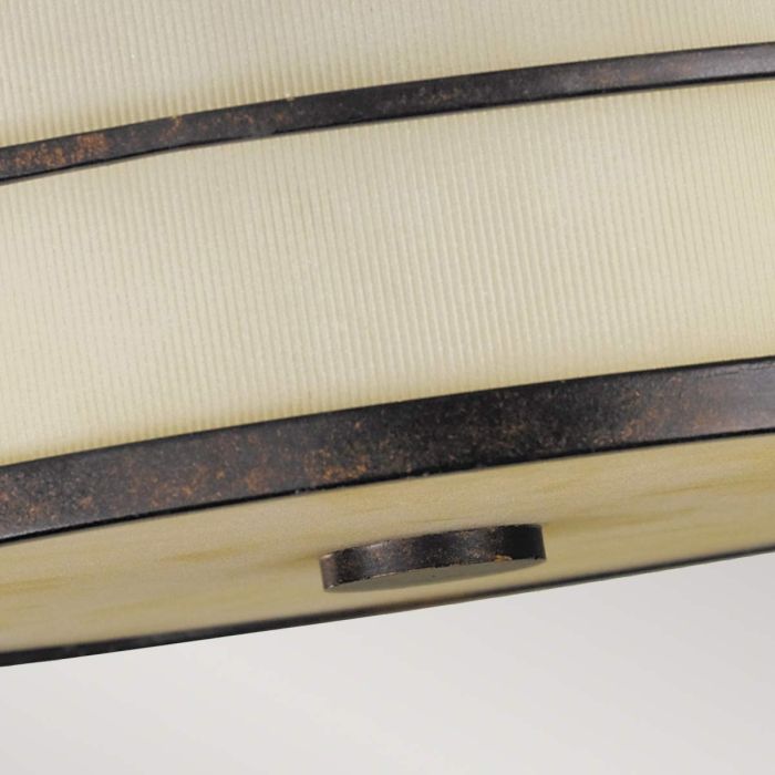 Elstead Lighting Fusion 3 Light Semi-Flush - Grecian Bronze