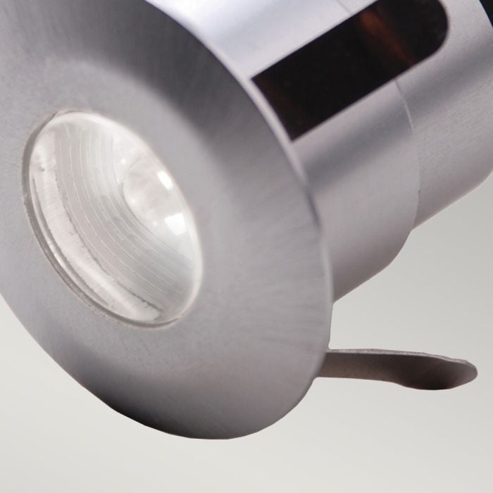 Elstead Lighting Fusion Plain Push In In-Ground/Deck Light - Brushed/Machined Aluminium