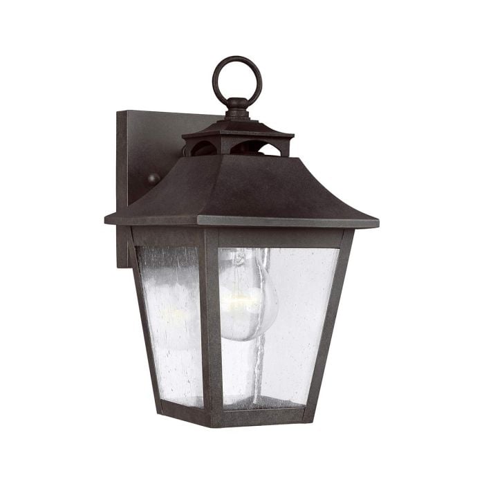 elstead lighting Galena 1 Light Small Wall Lantern - Sable