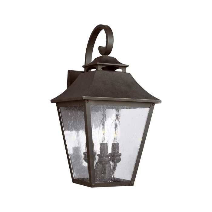elstead lighting Galena 3 Light Large Wall Lantern - Sable