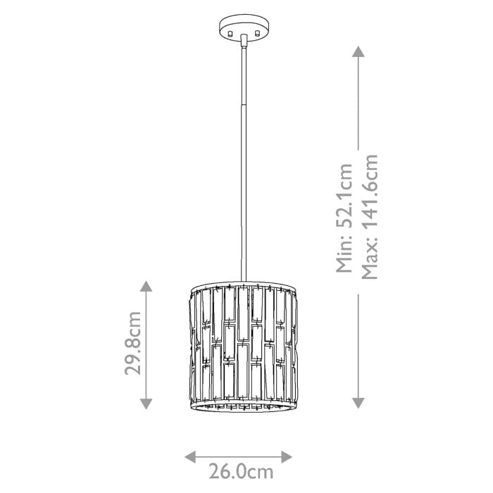 Elstead Lighting Gemma 1 Light Mini Pendant - Silver Leaf