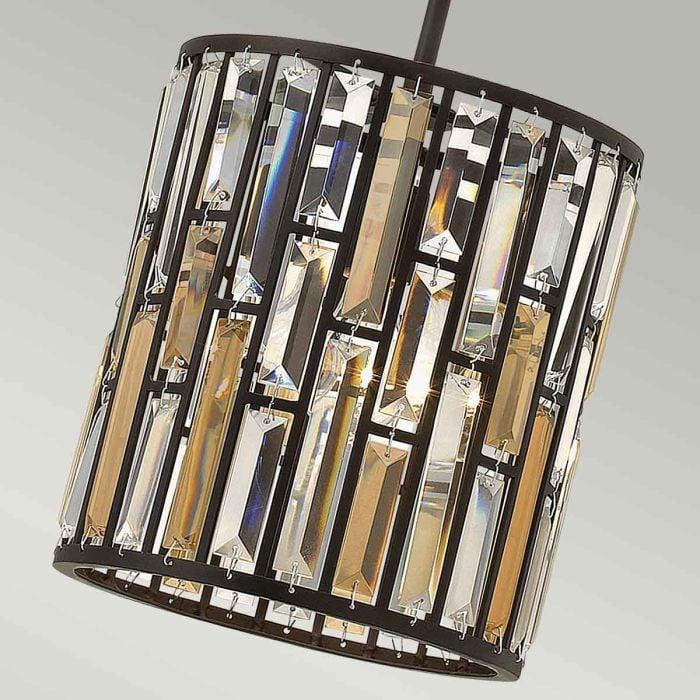 Elstead Lighting Gemma 1 Light Mini Pendant - Vintage Bronze