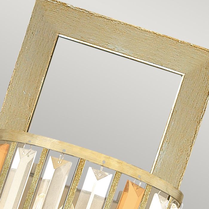 Elstead Lighting Gemma 2 Light Large Wall Light - Silver Leaf