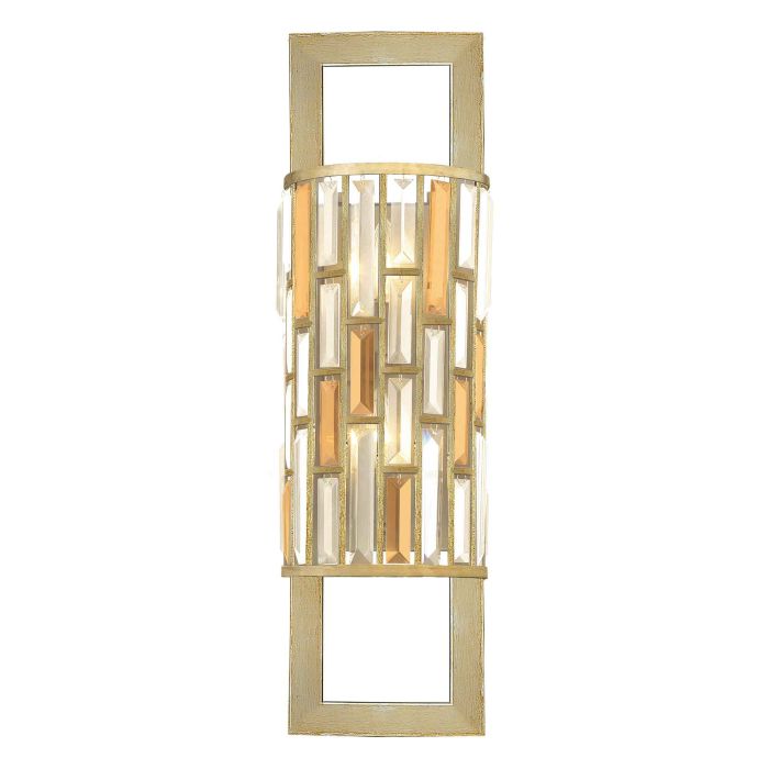 elstead lighting Gemma 2 Light Large Wall Light - Silver Leaf