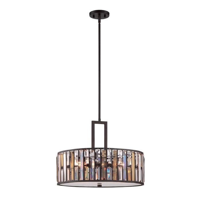elstead lighting Gemma 3 Light Large Pendant - Vintage Bronze