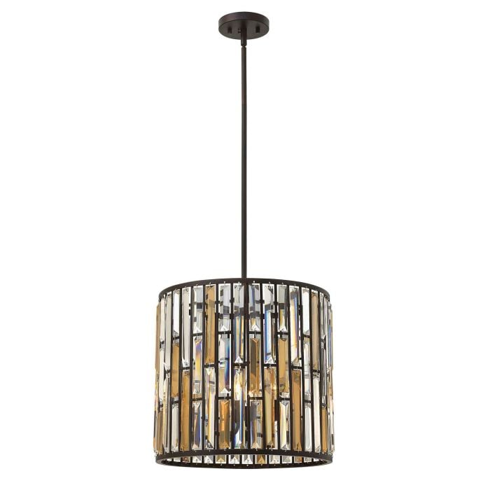 elstead lighting Gemma 3 Light Pendant - Vintage Bronze