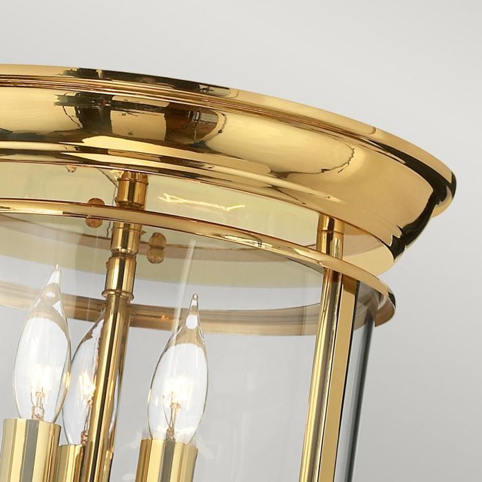Elstead Lighting Gentry 3 Light Flush - Polished Brass