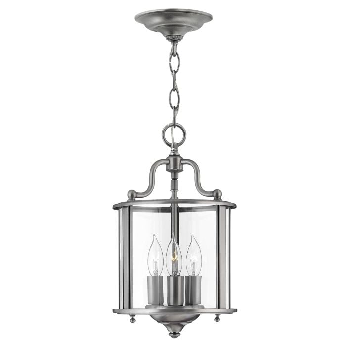 elstead lighting Gentry 3 Light Small Pendant - Pewter
