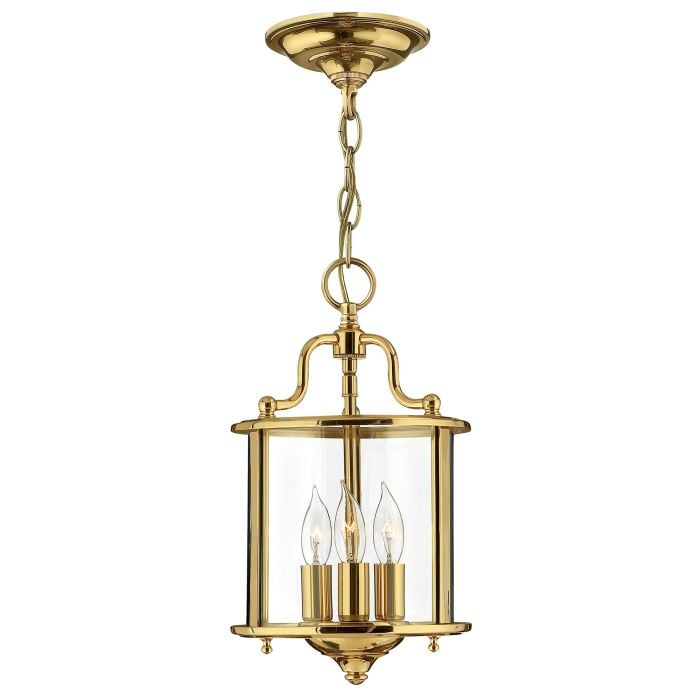 elstead lighting Gentry 3 Light Small Pendant - Polished Brass