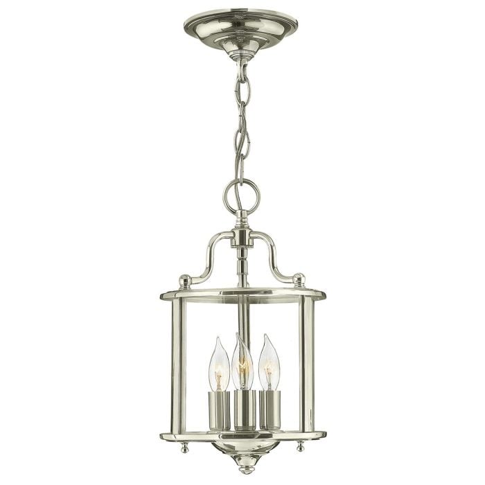 elstead lighting Gentry 3 Light Small Pendant - Polished Nickel