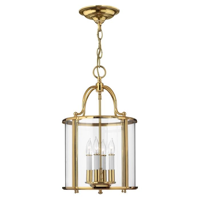 elstead lighting Gentry 4 Light Medium Pendant - Polished Brass