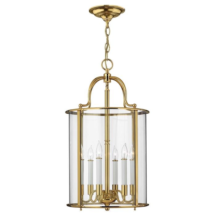 elstead lighting Gentry 6 Light Large Pendant - Polished Brass