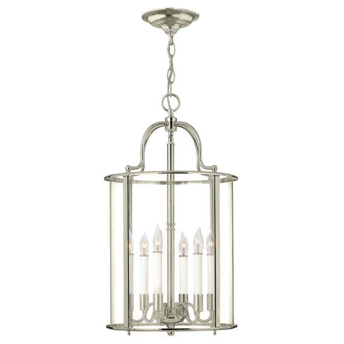 elstead lighting Gentry 6 Light Large Pendant - Polished Nickel