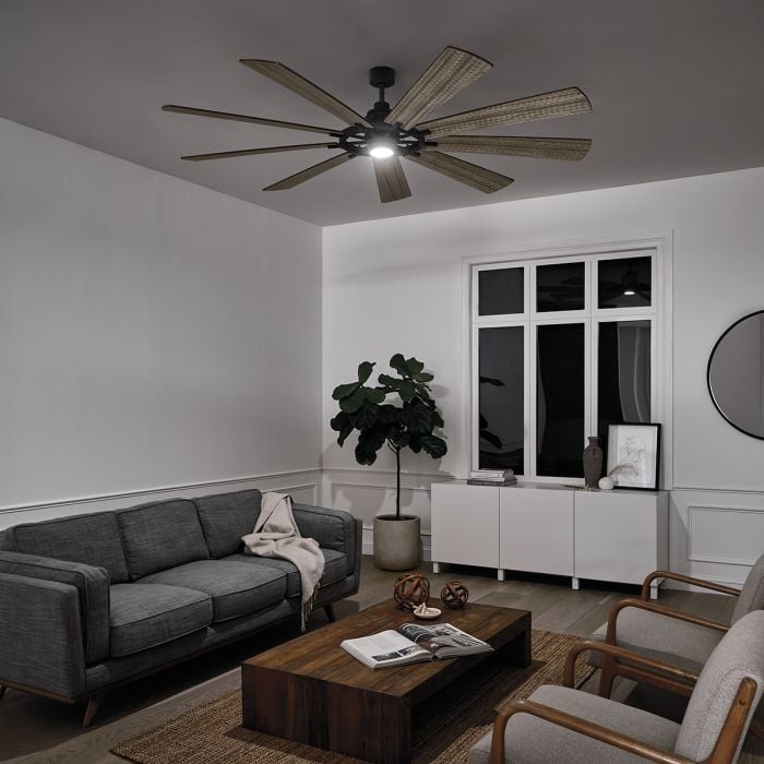 Elstead Lighting Gentry XL - 85in / 216cm Fan - Weathered Zinc