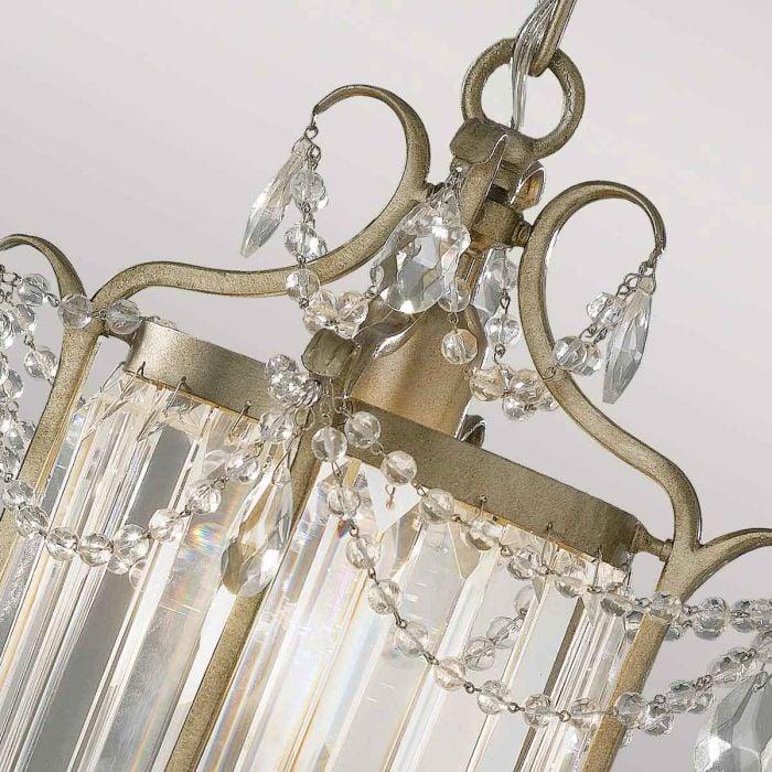Elstead Lighting Gianna 1 Light Pendant - Gilded Silver