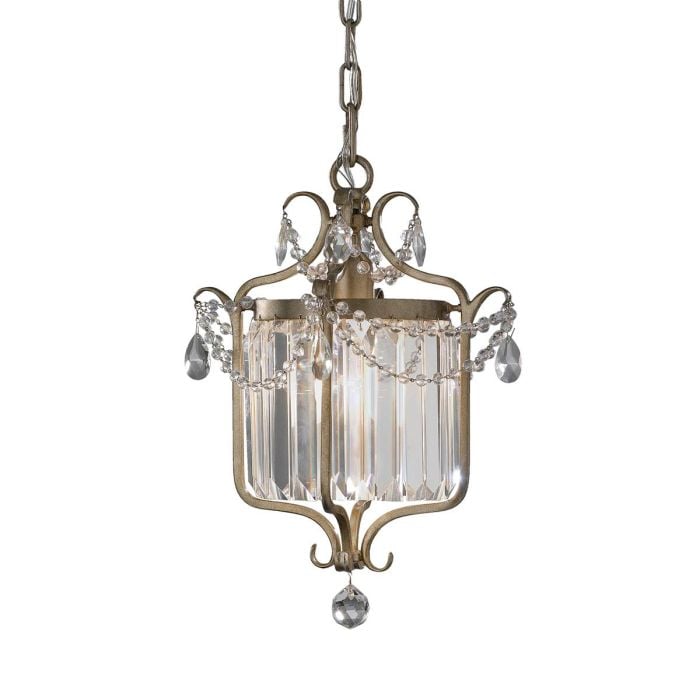 elstead lighting Gianna 1 Light Pendant - Gilded Silver