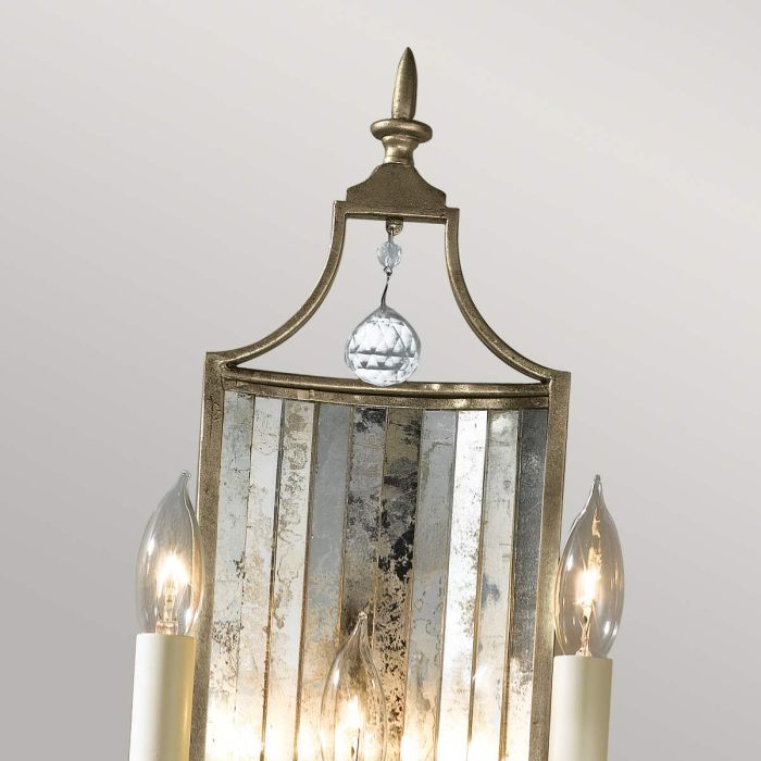 Elstead Lighting Gianna 3 Light Wall Light - Gilded Silver