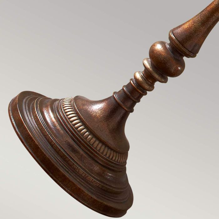 Elstead Lighting Gibson 1 Light Floor Lamp - Cambridge Crackle With Desert Shade