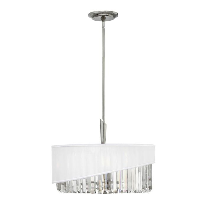elstead lighting Gigi 3 Light Pendant - Polished Nickel