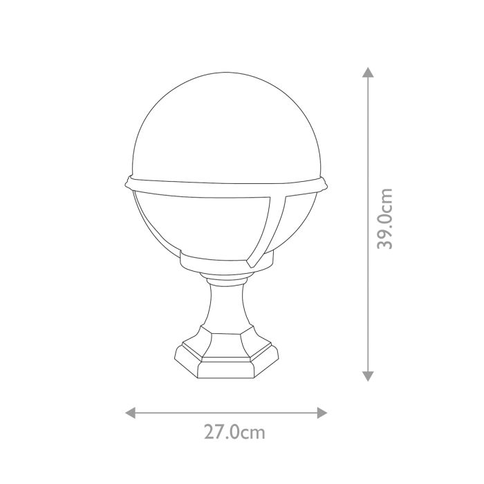 Elstead Lighting Glenbeigh 1 Light Pedestal/Porch Lantern - Black