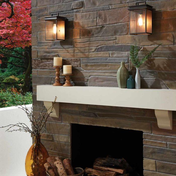 Elstead Lighting Glenview 1 Light Medium Wall Lantern - Antique Bronze