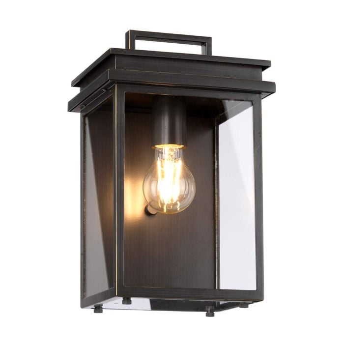 elstead lighting Glenview 1 Light Medium Wall Lantern - Antique Bronze