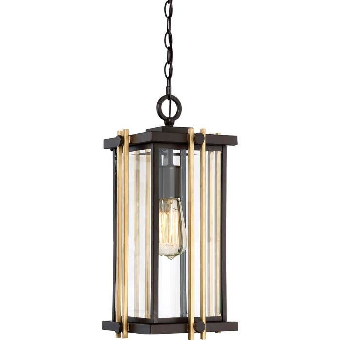 elstead lighting Goldenrod 1 Light Medium Chain Lantern - Western Bronze